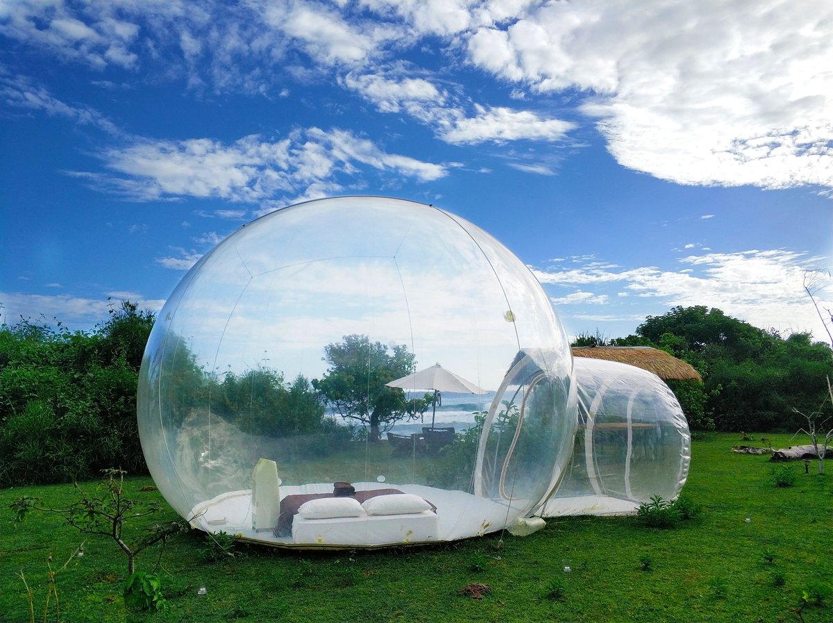 Clear bubble dome experience at event